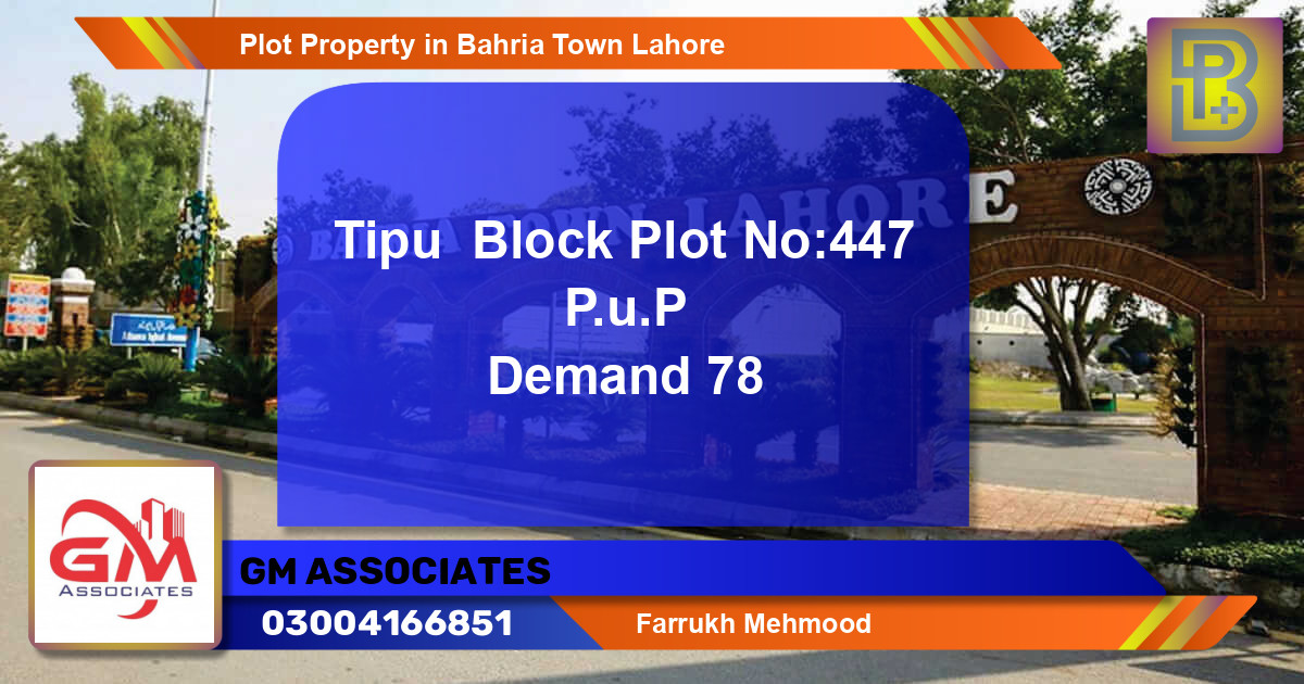 Residential Plot for Sale in Bahria Town, Lahore - (BP-55732)