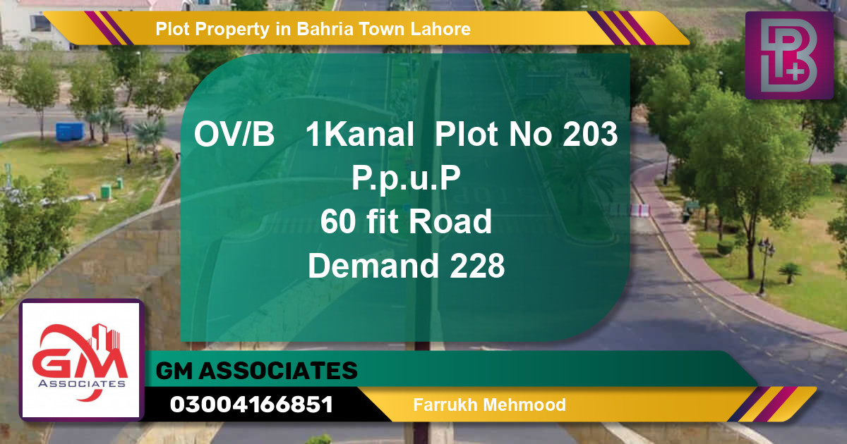 Residential Plot for Sale in Bahria Town, Lahore - (BP-55744)