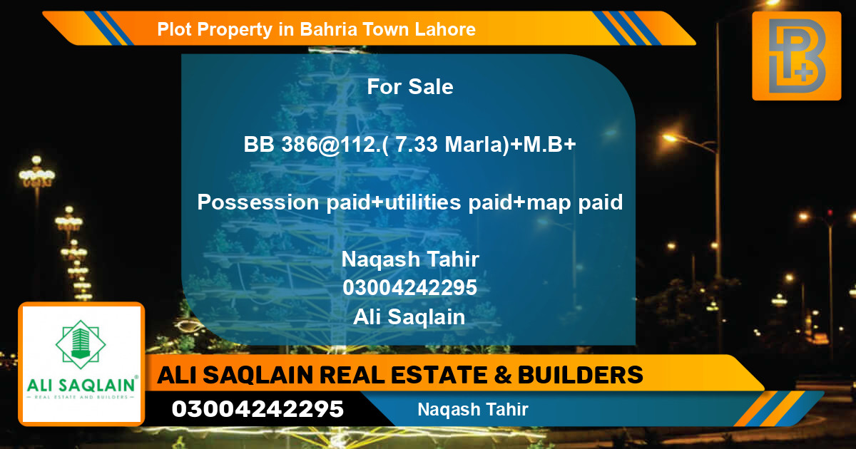 Residential Plot for Sale in Bahria Town, Lahore - (BP-55746)