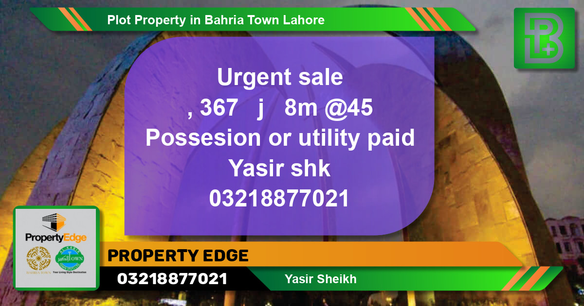 Residential Plot for Sale in Bahria Town, Lahore - (BP-55757)