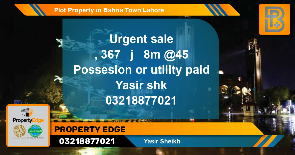 Residential Plot for Sale in Bahria Town, Lahore - (BP-55758)