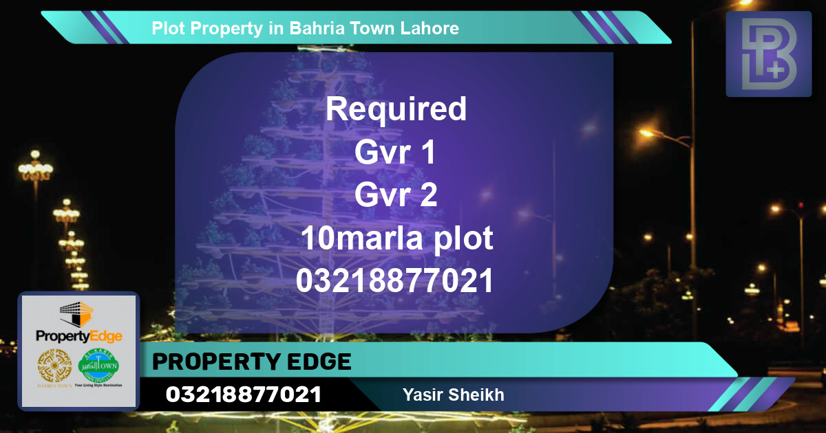 Residential Plot for Sale in Bahria Town, Lahore - (BP-55761)