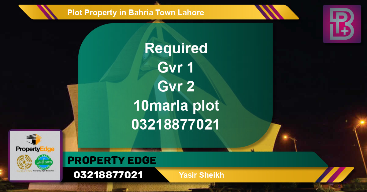 Residential Plot for Sale in Bahria Town, Lahore - (BP-55765)