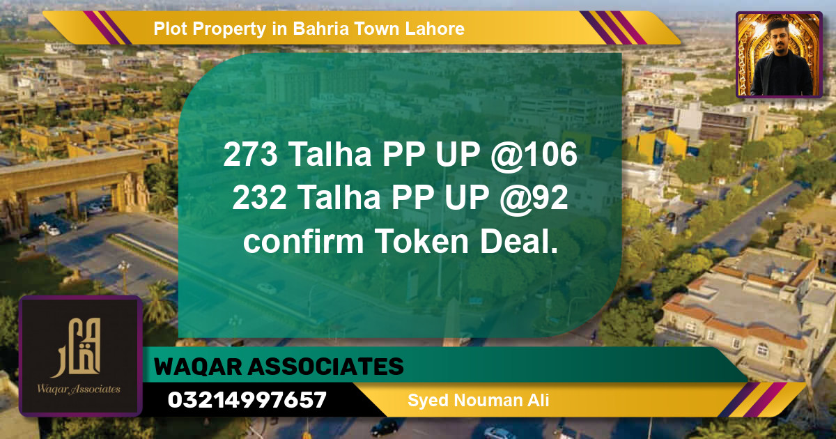 Residential Plot for Sale in Bahria Town, Lahore - (BP-55766)