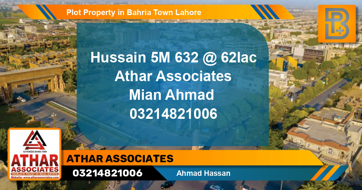 Residential Plot for Sale in Bahria Town, Lahore - (BP-56103)