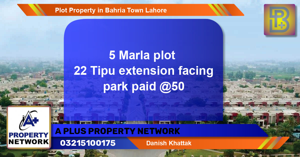 Residential Plot for Sale in Bahria Town, Lahore - (BP-56119)