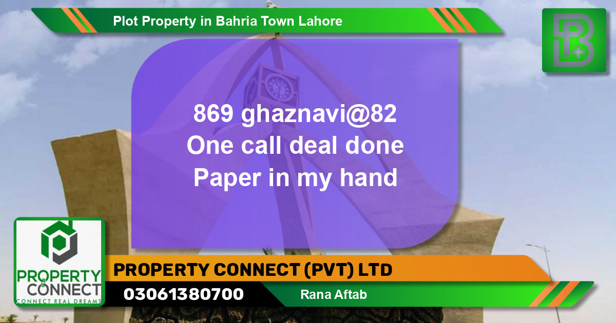 Residential Plot for Sale in Bahria Town, Lahore - (BP-56149)