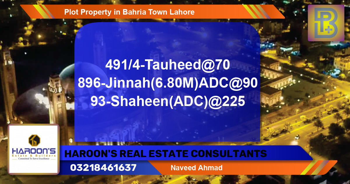 Residential Plot for Sale in Bahria Town, Lahore - (BP-56154)