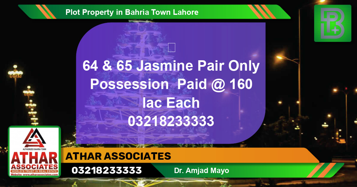 Residential Plot for Sale in Bahria Town, Lahore - (BP-56179)