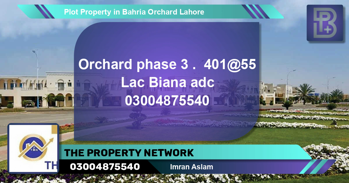 Residential Plot for Sale in Bahria Orchard, Lahore - (BP-56180)