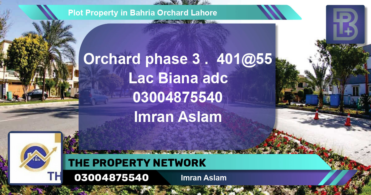 Residential Plot for Sale in Bahria Orchard, Lahore - (BP-56182)