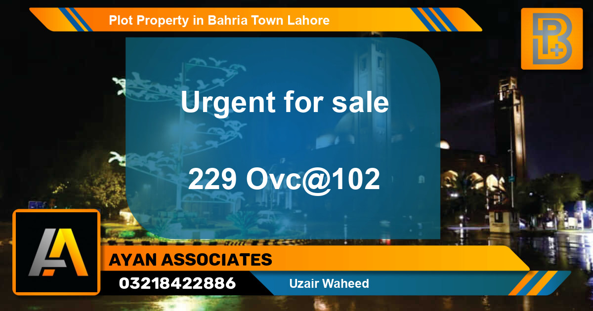 Residential Plot for Sale in Bahria Town, Lahore - (BP-56199)