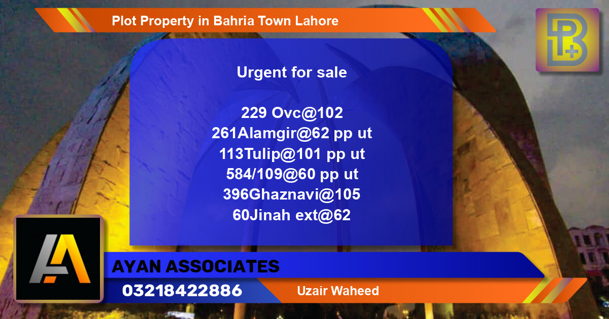 Residential Plot for Sale in Bahria Town, Lahore - (BP-56200)