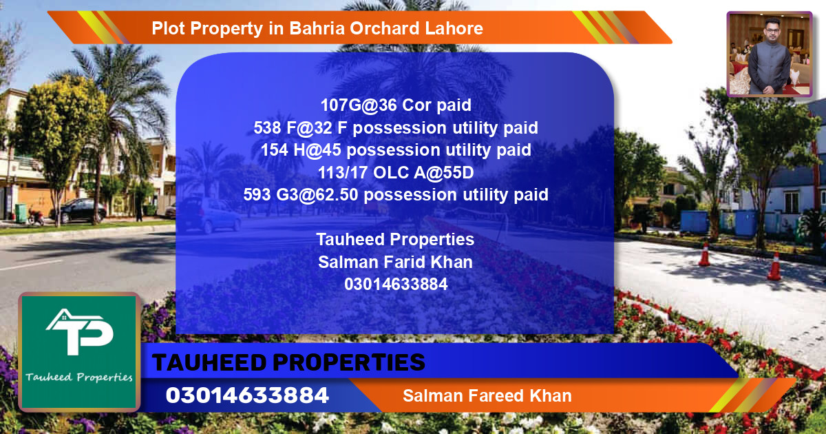 Residential Plot for Sale in Bahria Orchard, Lahore - (BP-56206)