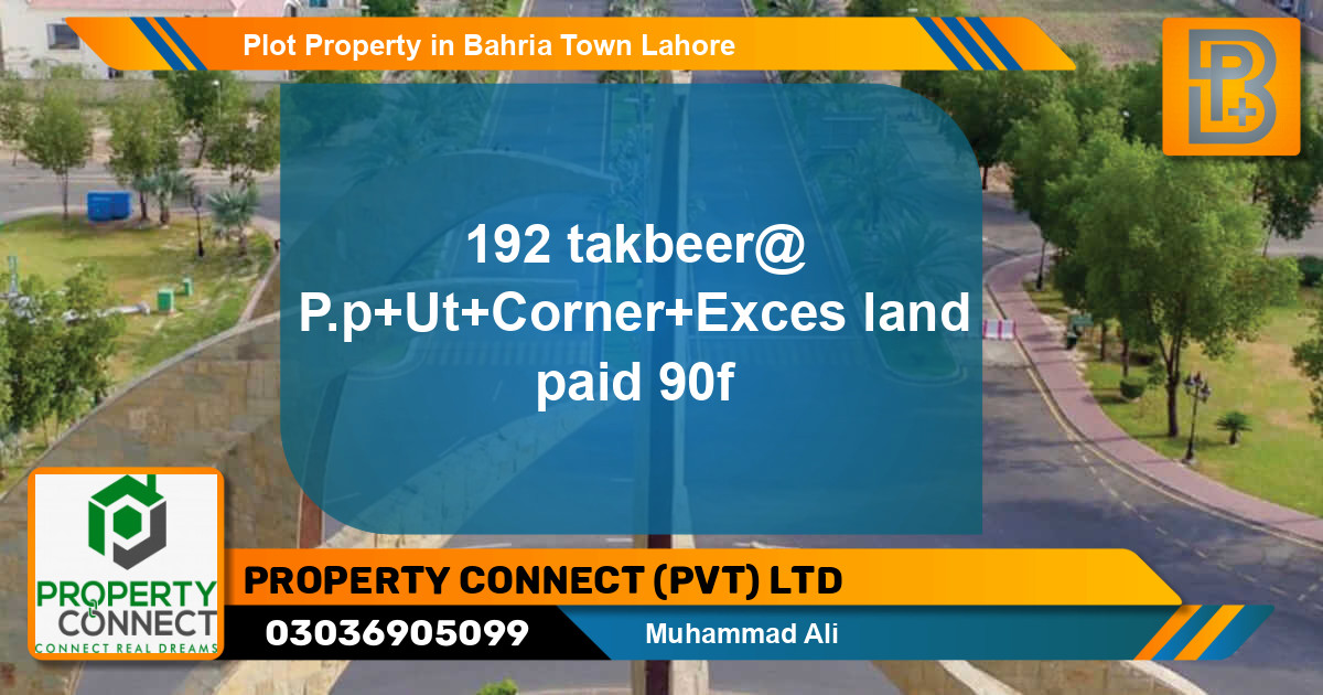 Residential Plot for Sale in Bahria Town, Lahore - (BP-56207)