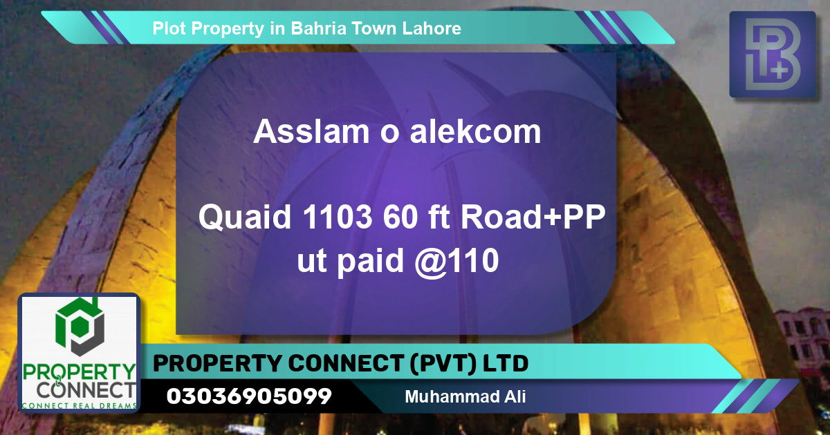 Residential Plot for Sale in Bahria Town, Lahore - (BP-56212)