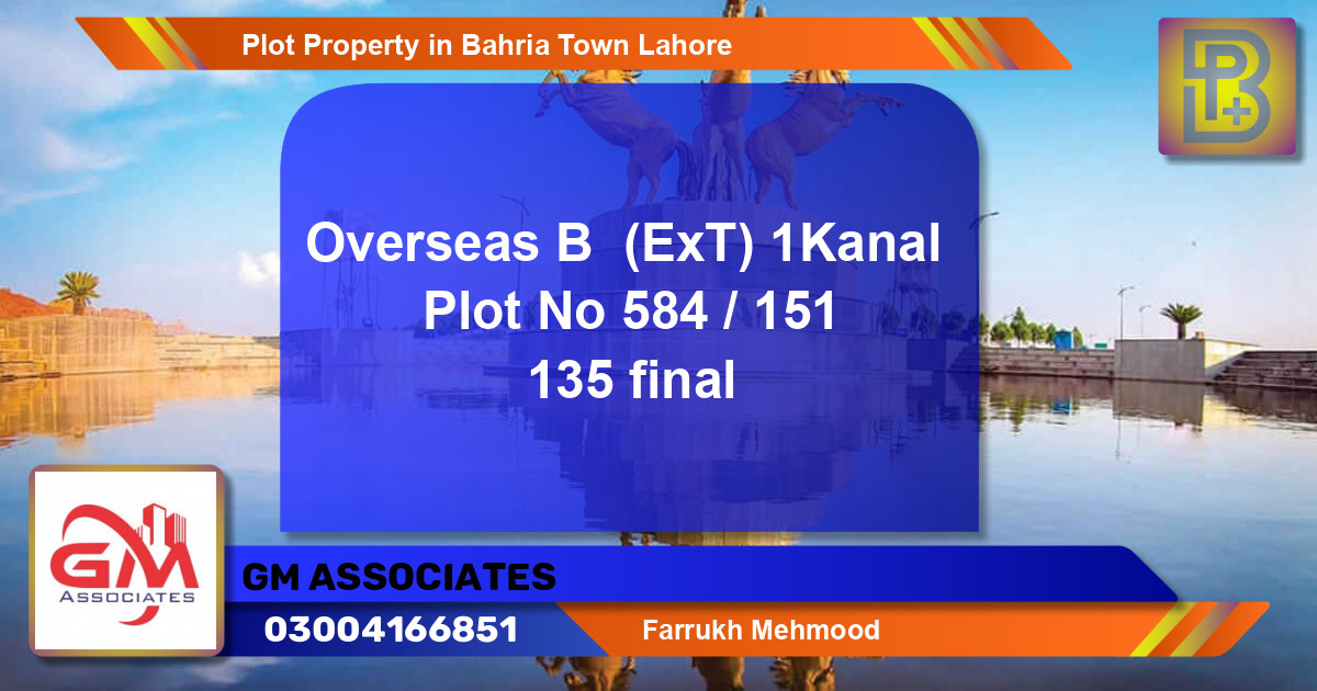 Residential Plot for Sale in Bahria Town, Lahore - (BP-56214)