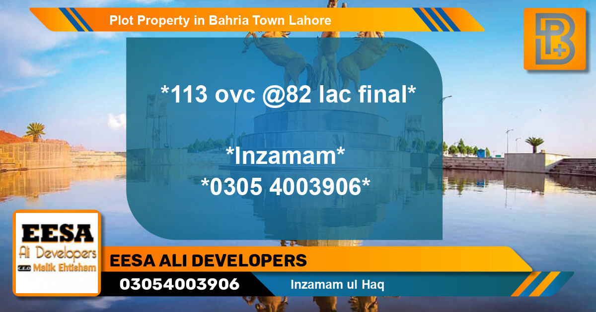 Residential Plot for Sale in Bahria Town, Lahore - (BP-56216)