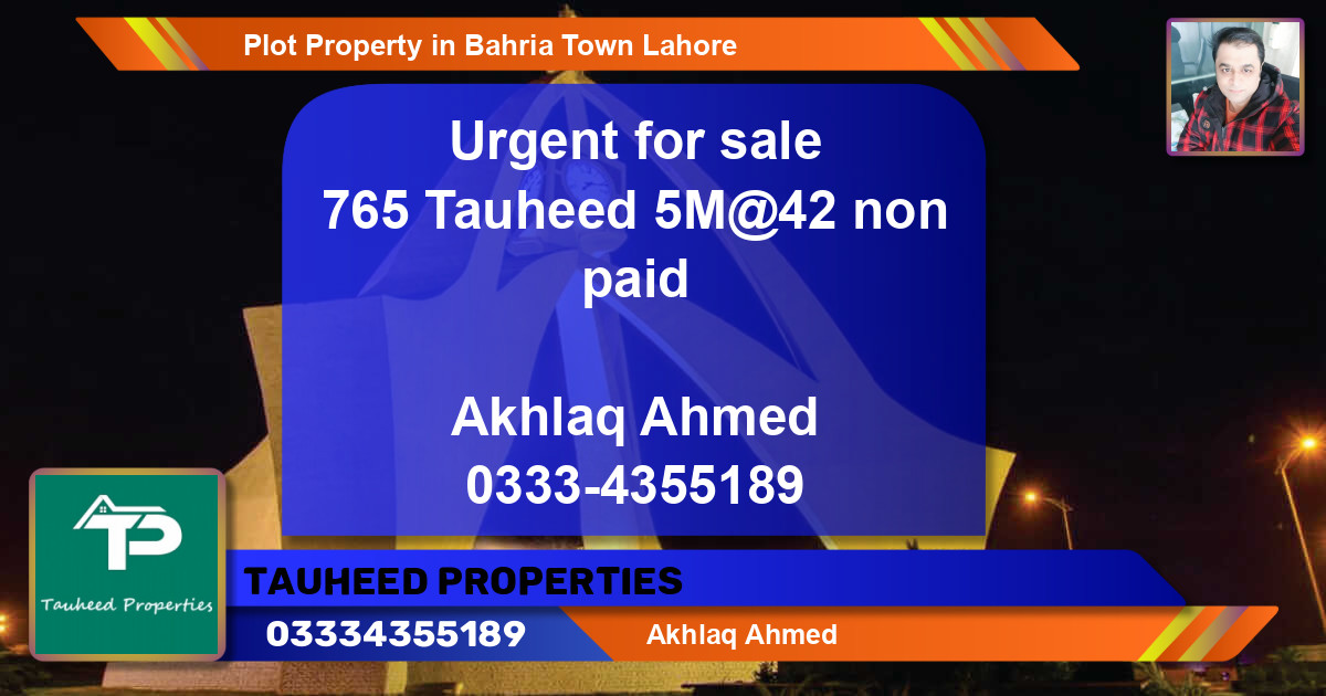 Residential Plot for Sale in Bahria Town, Lahore - (BP-56227)