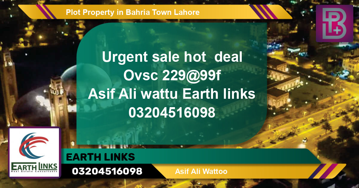 Residential Plot for Sale in Bahria Town, Lahore - (BP-56232)