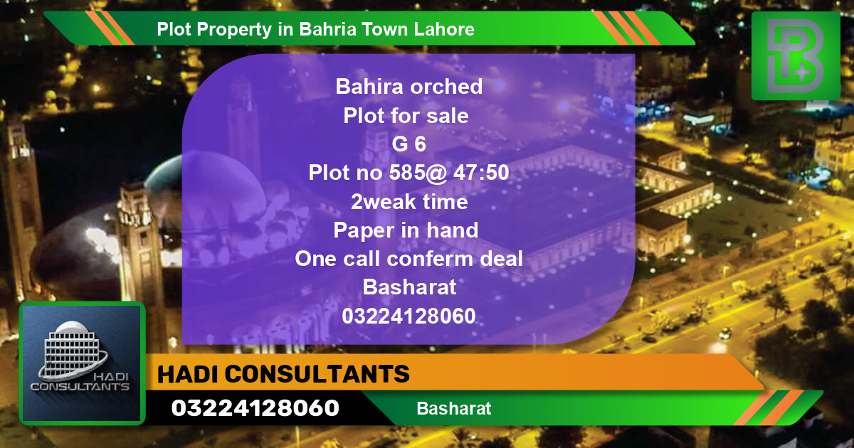 Residential Plot for Sale in Bahria Town, Lahore - (BP-56233)