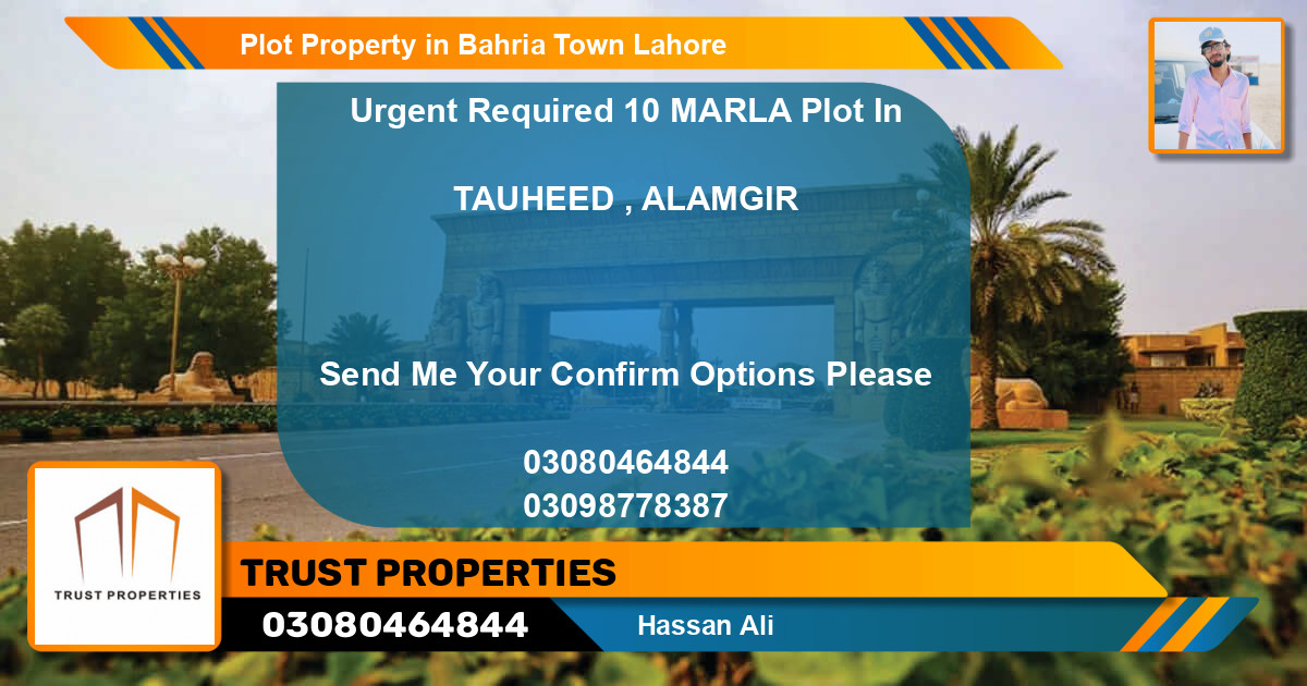Residential Plot for Sale in Bahria Town, Lahore - (BP-56234)