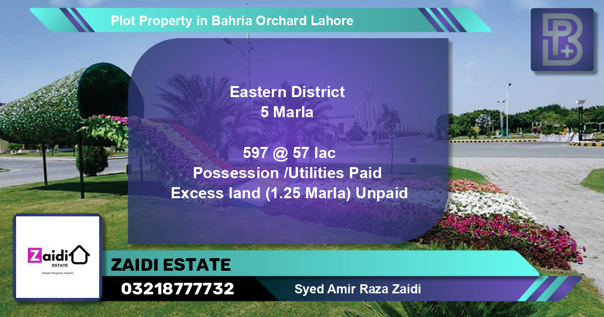 Residential Plot for Sale in Bahria Orchard, Lahore - (BP-56237)