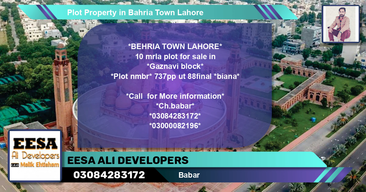Residential Plot for Sale in Bahria Town, Lahore - (BP-56246)