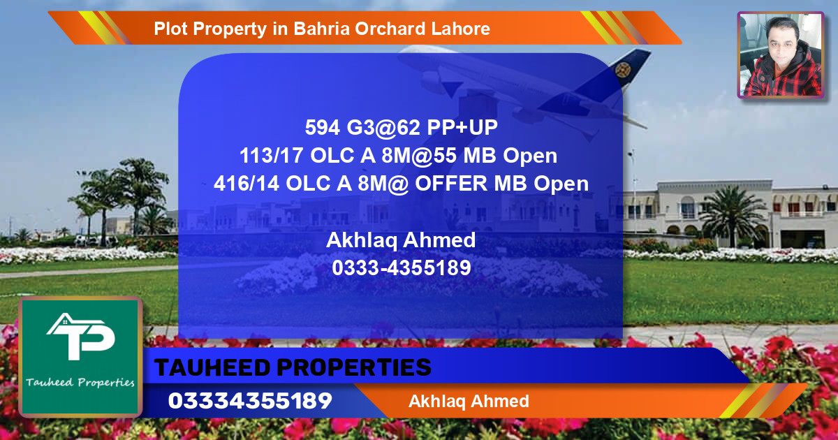 Residential Plot for Sale in Bahria Orchard, Lahore - (BP-56274)