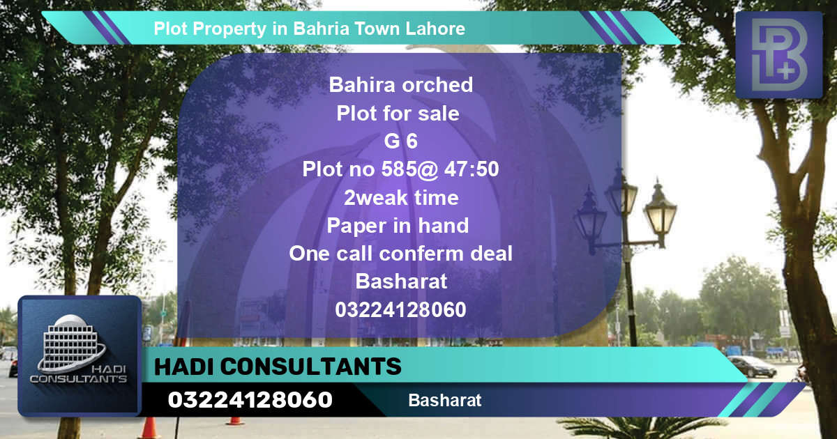 Residential Plot for Sale in Bahria Town, Lahore - (BP-56287)