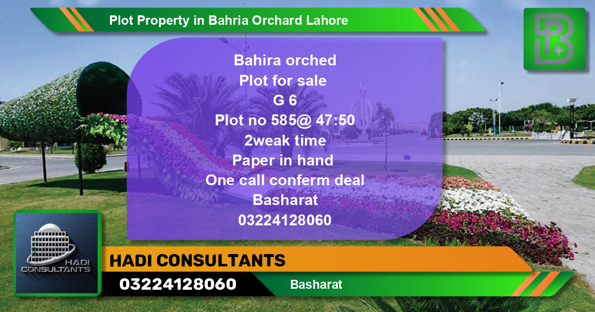 Residential Plot for Sale in Bahria Orchard, Lahore - (BP-56288)
