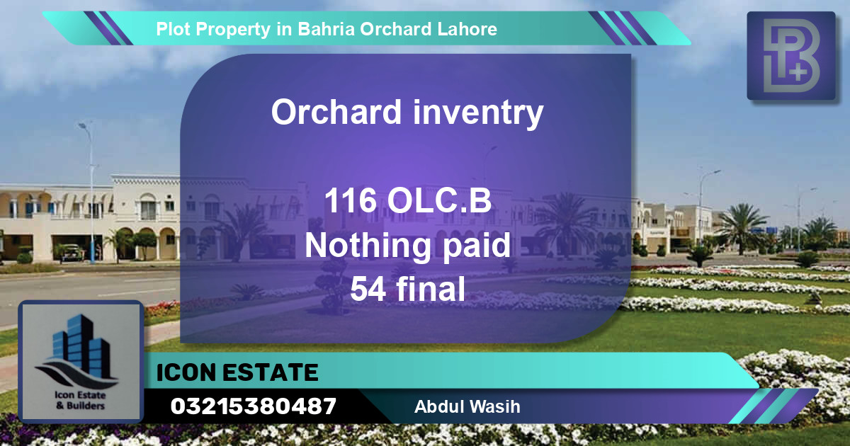 Residential Plot for Sale in Bahria Orchard, Lahore - (BP-56296)