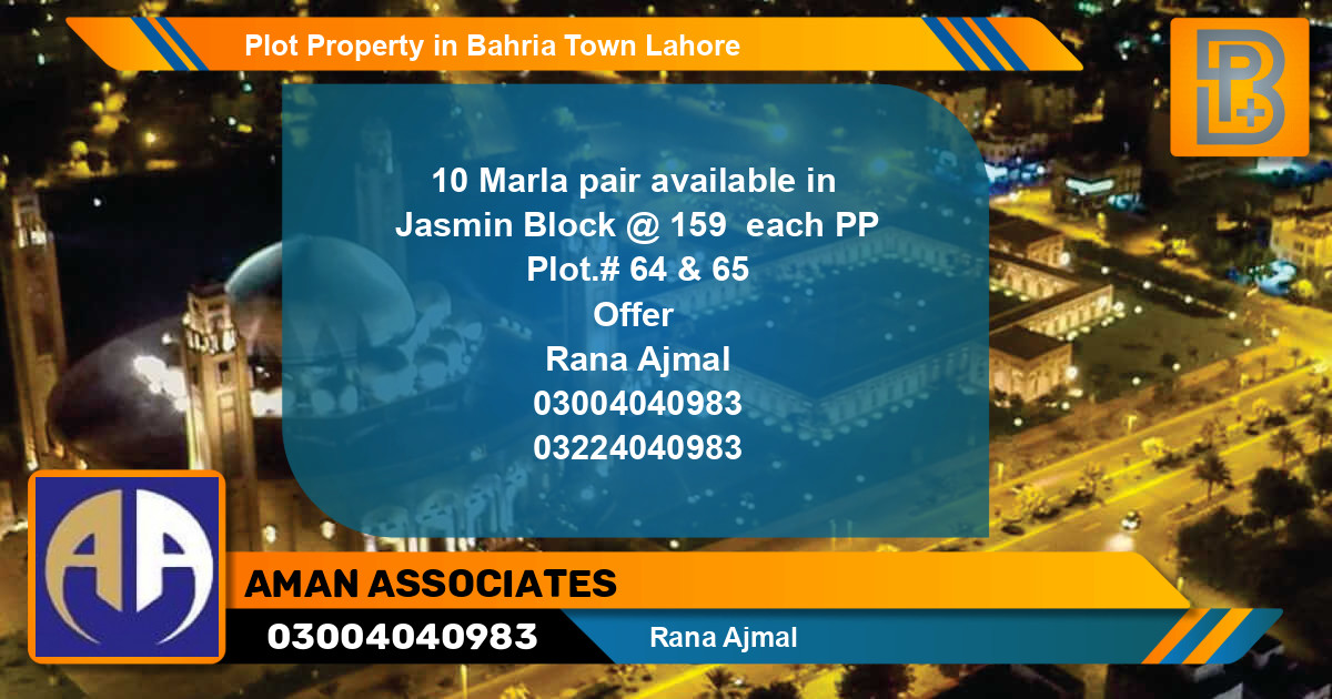 Residential Plot for Sale in Bahria Town, Lahore - (BP-56297)