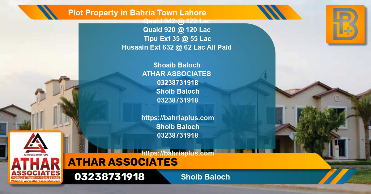 Residential Plot for Sale in Bahria Town, Lahore - (BP-56319)