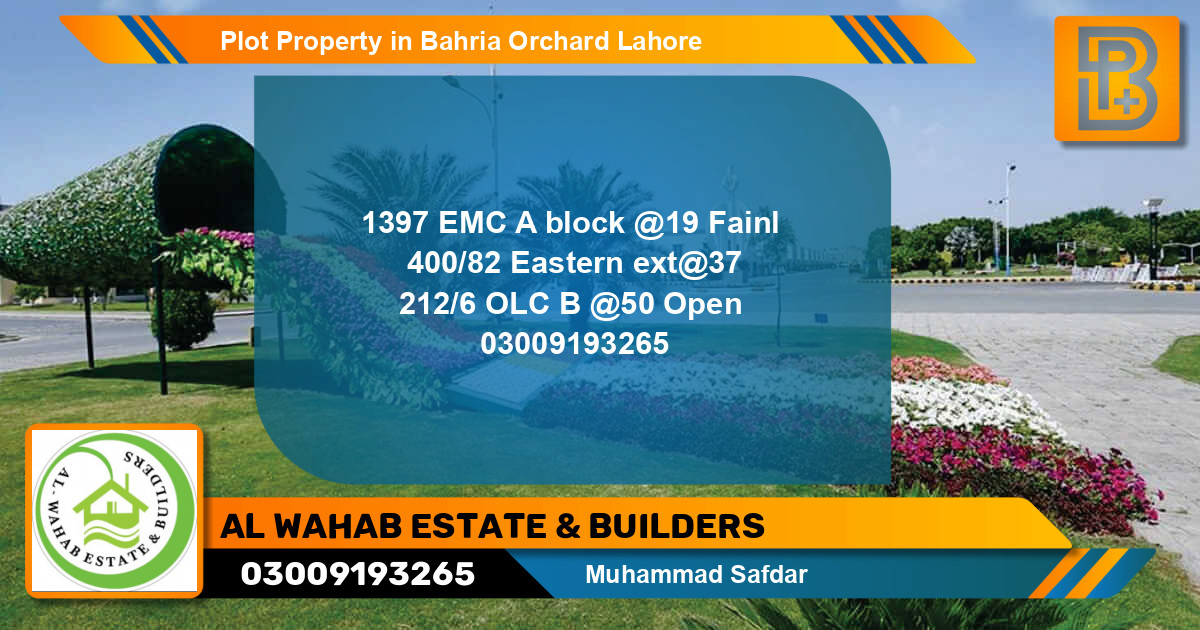 Residential Plot for Sale in Bahria Orchard, Lahore - (BP-56327)