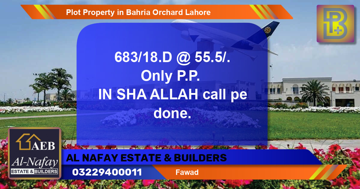 Residential Plot for Sale in Bahria Orchard, Lahore - (BP-56336)