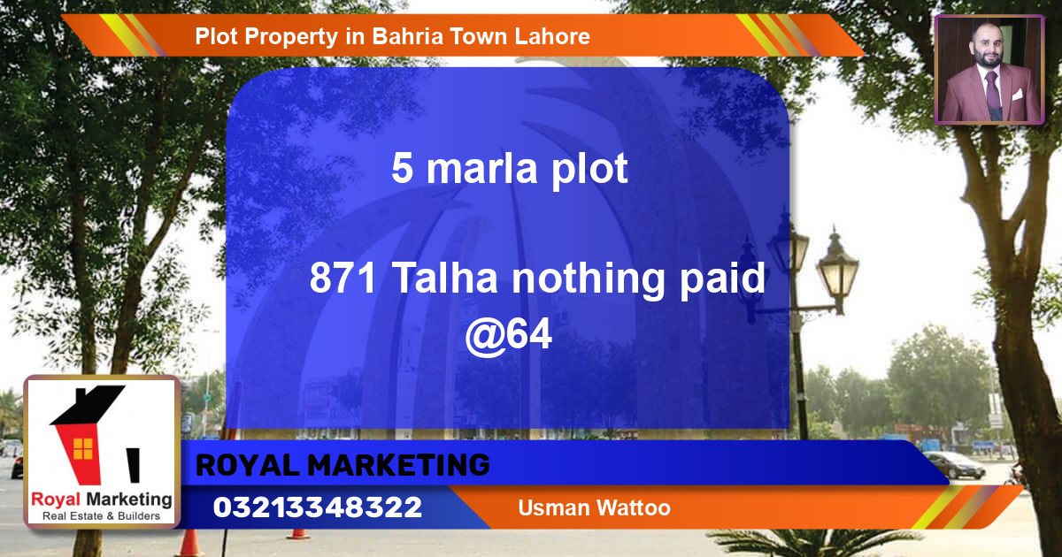 Residential Plot for Sale in Bahria Town, Lahore - (BP-56345)