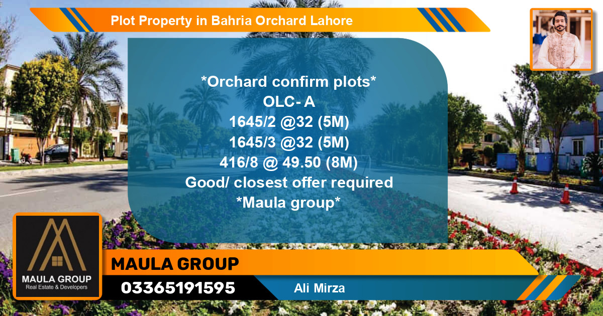 Residential Plot for Sale in Bahria Orchard, Lahore - (BP-56377)
