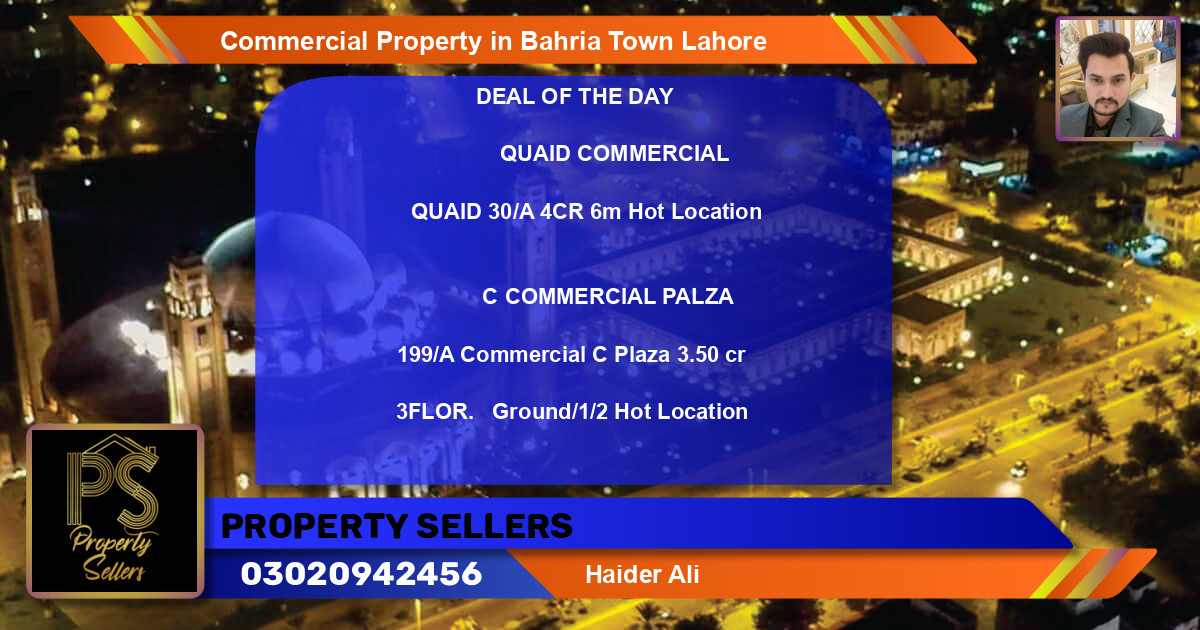 Commercial Property for Sale in Bahria Town, Lahore - (BP-56410)