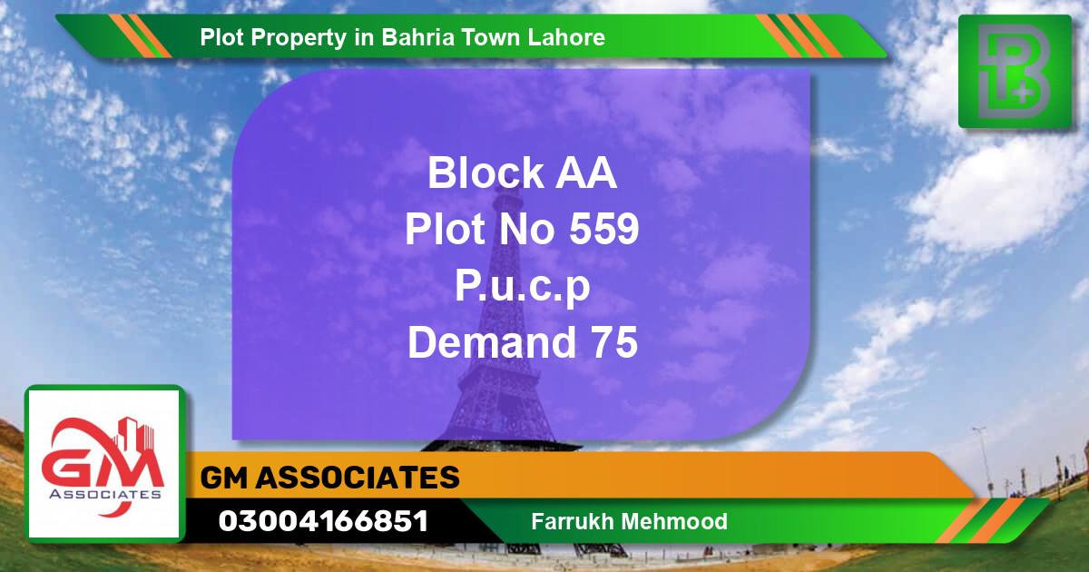 Residential Plot for Sale in Bahria Town, Lahore - (BP-56415)
