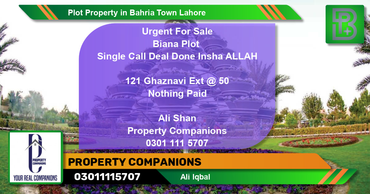 Residential Plot for Sale in Bahria Town, Lahore - (BP-56428)
