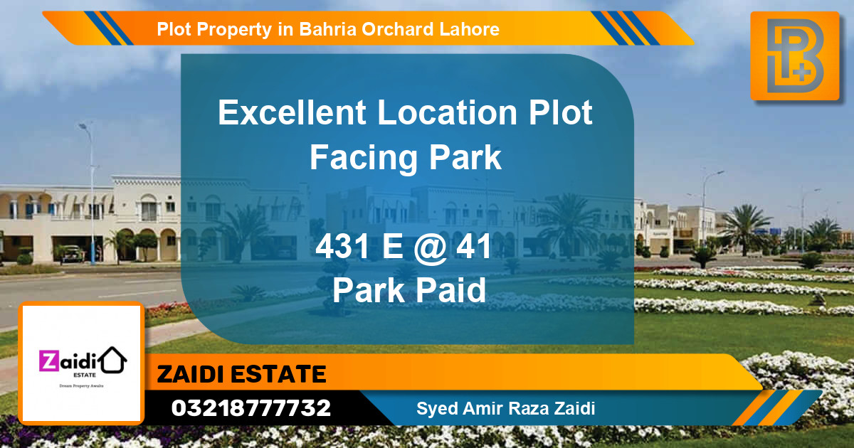 Residential Plot for Sale in Bahria Orchard, Lahore - (BP-56429)