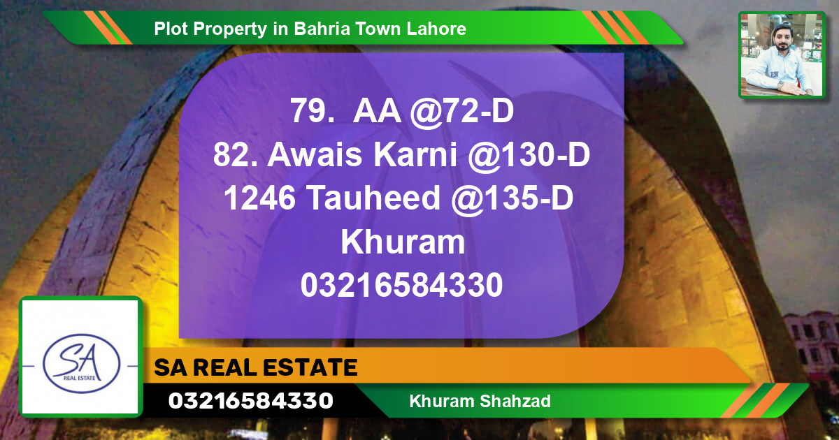 Residential Plot for Sale in Bahria Town, Lahore - (BP-56447)