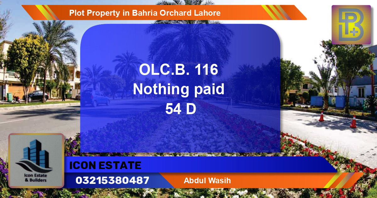 Residential Plot for Sale in Bahria Orchard, Lahore - (BP-56511)
