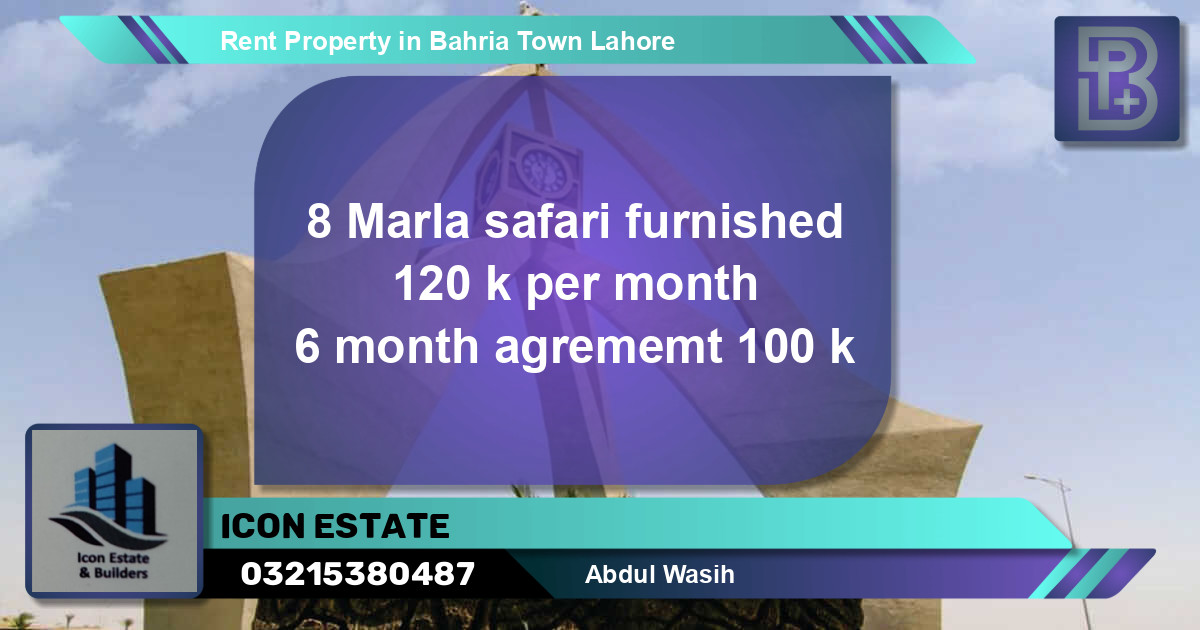 Residential Property for Rent in Bahria Town, Lahore - (BP-56516)