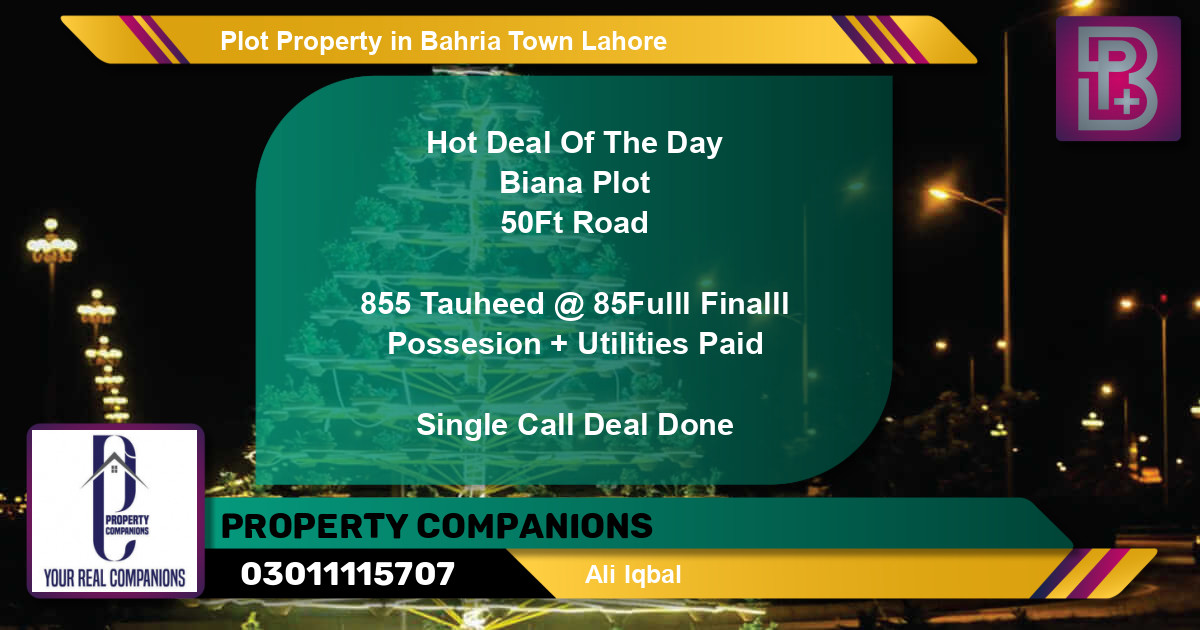Residential Plot for Sale in Bahria Town, Lahore - (BP-56521)