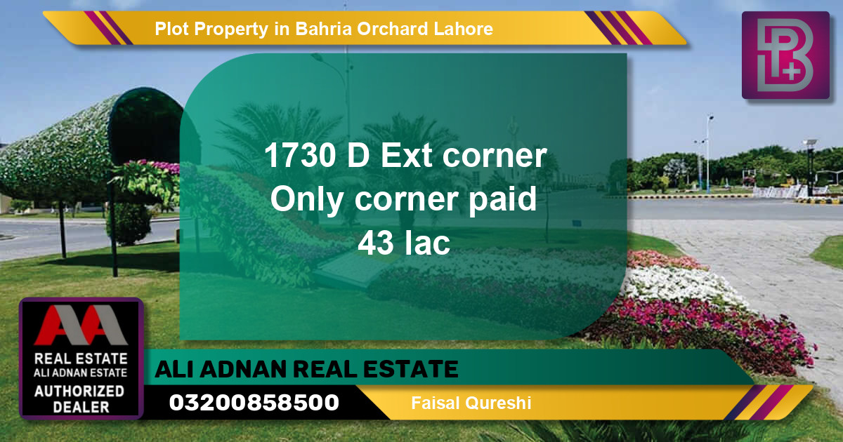 Residential Plot for Sale in Bahria Orchard, Lahore - (BP-56550)
