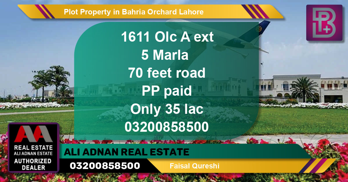 Residential Plot for Sale in Bahria Orchard, Lahore - (BP-56577)