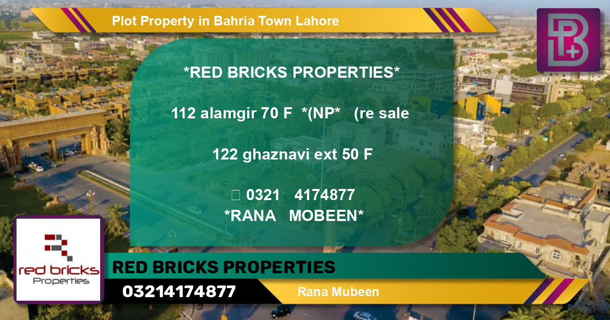 Residential Plot for Sale in Bahria Town, Lahore - (BP-56627)