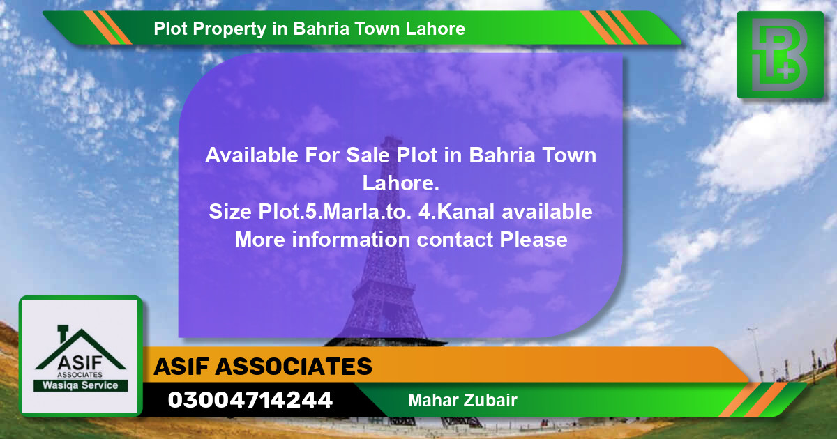 Residential Plot for Sale in Bahria Town, Lahore - (BP-56651)